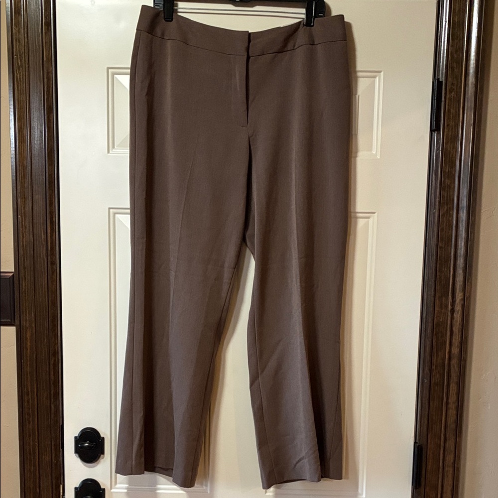 NWT 16 Short Worthington Marilyn Fit Tan/Taupe Stretch Dress Pants